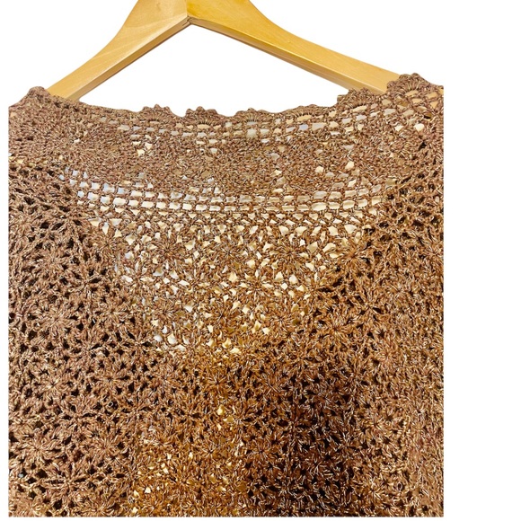 - KENZIE - front tie metallic shrug. - Picture 8 of 10